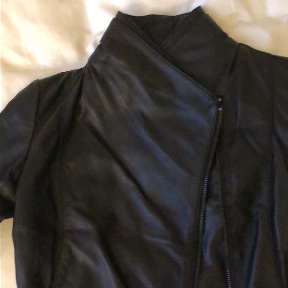 Aqua Black real Leather Jacket XS - Picture 11 of 16
